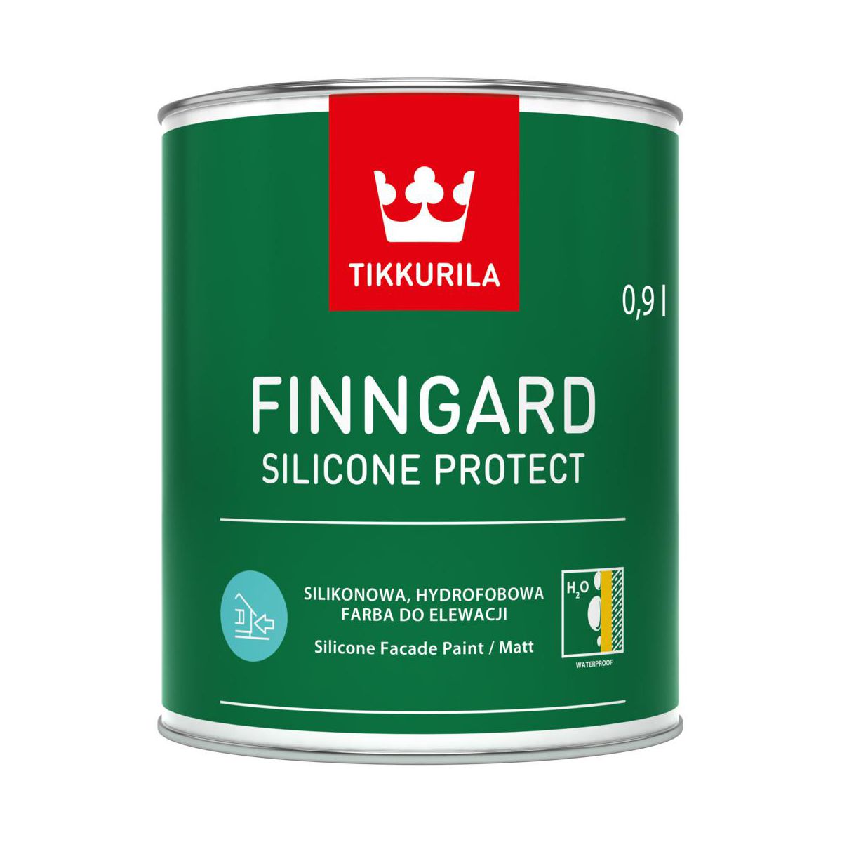 Tikkurila Finngard Silicone Protect 0.9L exterior water-based paint, durable, mold-resistant, low water absorption – Keans