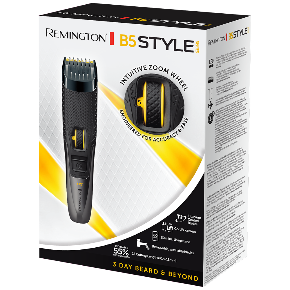 Remington B5 Style Series cordless hair and beard trimmer, precision grooming tool – available at Keans Claremorris.