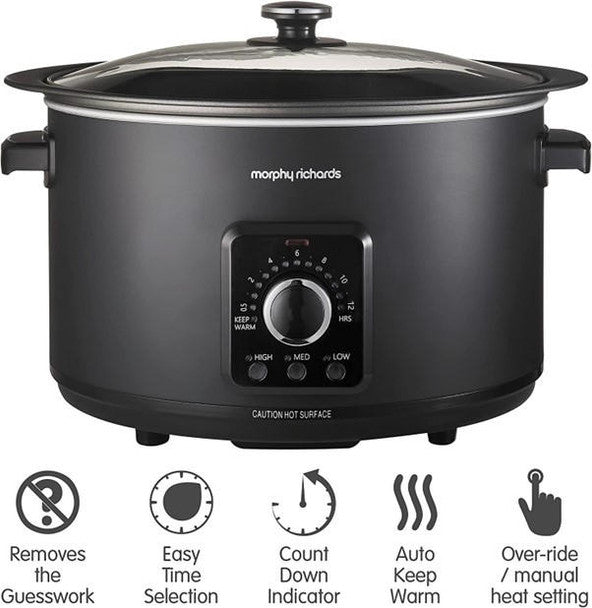 Morphy Richards 6.5L Sear & Stew Slow Cooker, multi-function, large capacity, available at Keans Claremorris.