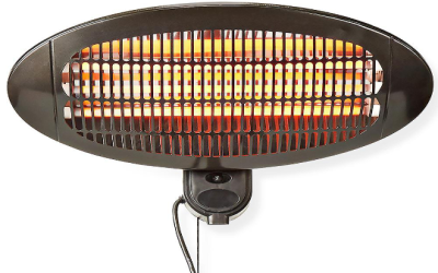 Wall Mounted Patio Heater with 3 heat settings, IP24 splash protection, adjustable 0-45° angle – Keans Claremorris