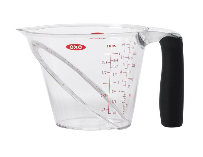 Oxo Good Grips 2-cup angled measuring cup with angled scale, nonslip handle, BPA-free Tritan, dishwasher safe, at Keans