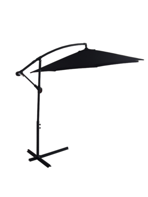 Parasol Overhang Black 3M with Crank, Steel & Aluminium Frame – Durable Outdoor Shade | Keans Claremorris