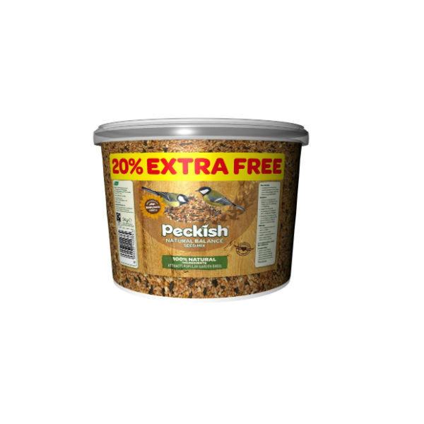 Peckish Natural Balance Seed Mix 5kg with 8 seed blend, rich in sunflower seeds, 100% natural – available at Keans