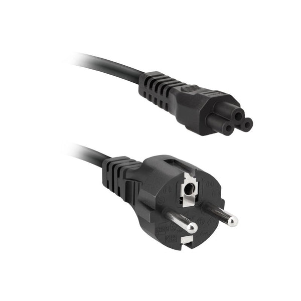 PC power cable schuko plug to 3 pin socket cloverleaf female, cable length 1,5 m