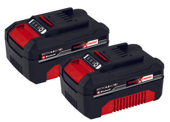 EINHELL 2x 18V 4.0Ah PXC batteries, cordless power, LED charge display, rubber-coated, long-lasting, Keans Claremorris.