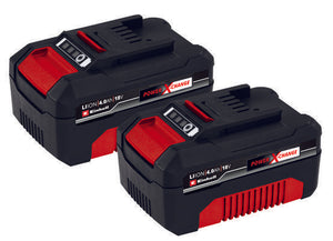 EINHELL 2x 18V 4.0Ah PXC Batteries With Twin Charger