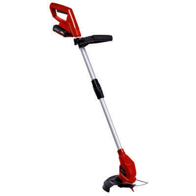 EINHELL 18V cordless 24cm blade trimmer kit with 2.0Ah battery, adjustable handle, flower guard, and charger – Keans