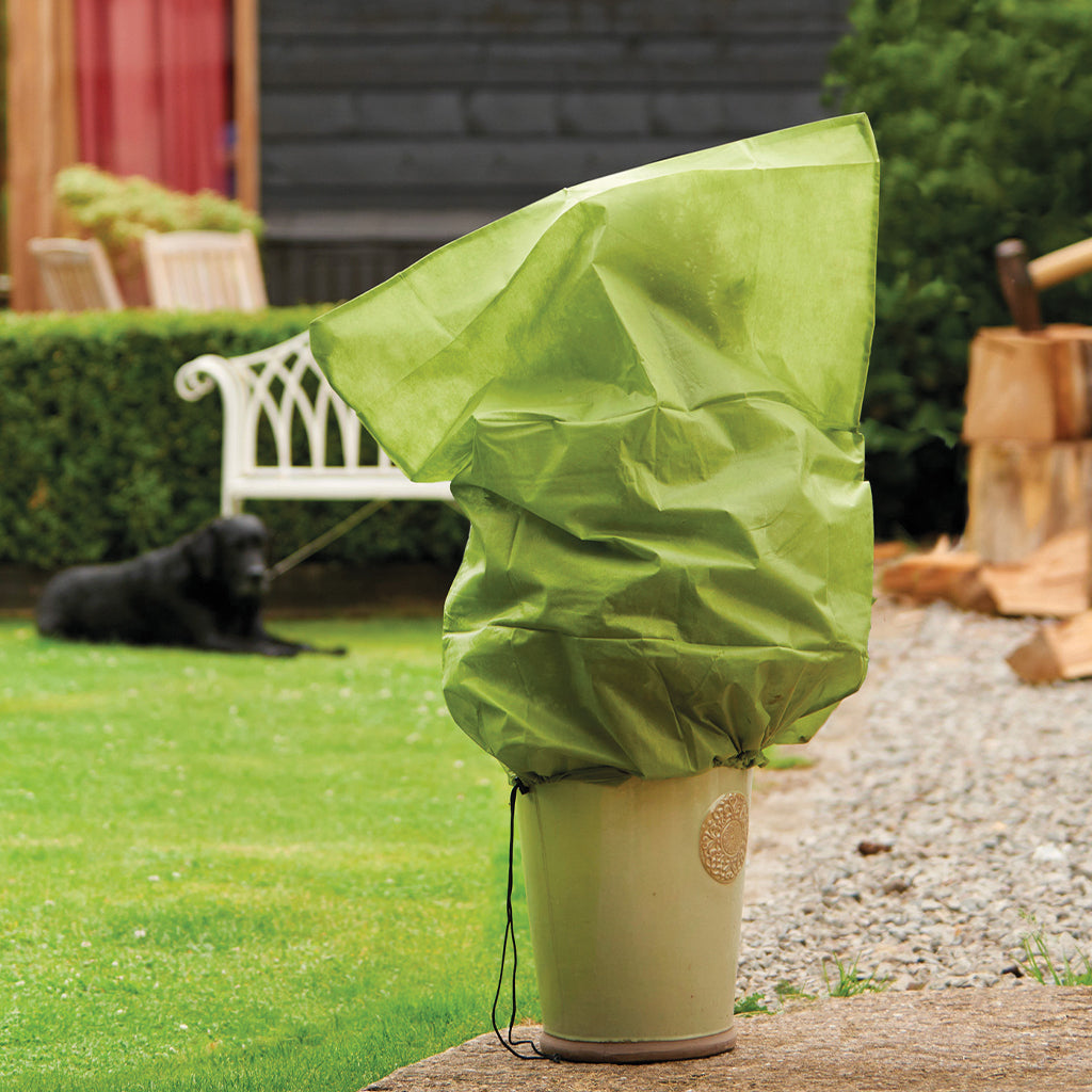 Protective Plant Jacket Large with drawstring, frost and pest protection, breathable fleece fabric – Keans Claremorris.