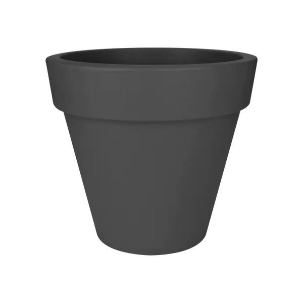 Pure Round 80cm Anthracite flower pot, UV-resistant, recycled plastic, indoor/outdoor, weatherproof – Keans Claremorris