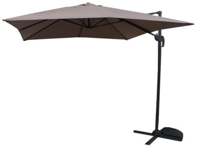 2.5M Roma Hanging Parasol with crank and swivel for adjustable sun protection, folds easily for storage – Keans Claremorris