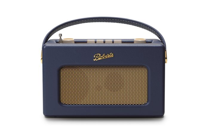 Roberts Revival R260MB Midnight Blue retro radio with FM/MW, manual dial, tone control, headphone jack – available at Kean’s