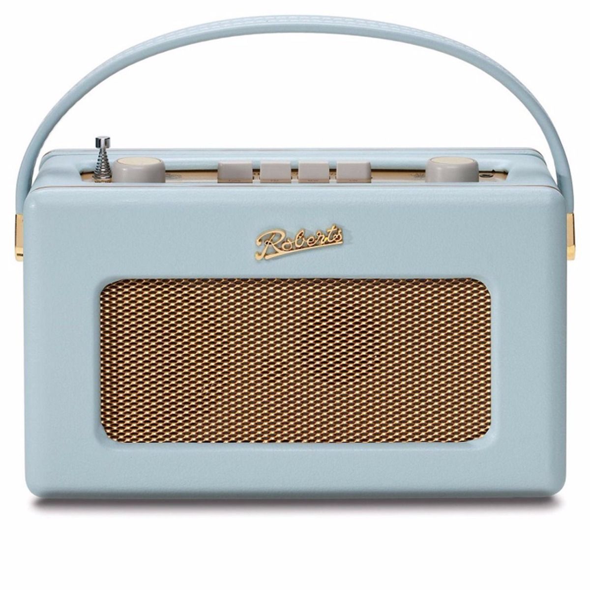 Roberts R260DE Revival Radio in Duck Egg, 1950s style AM/FM, manual tuning, headphone socket, at Kean’s Claremorris. –