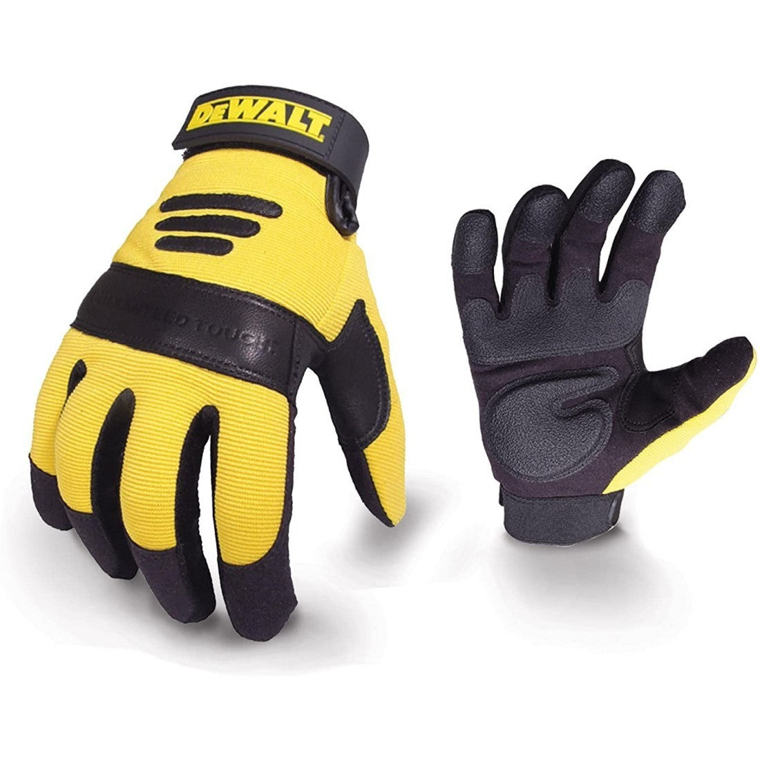 DeWalt Performance Work Gloves Large with gel padded palms, vibration resistance, breathable spandex - Keans Claremorris