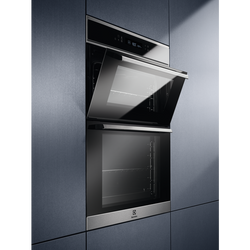 Electrolux Double Oven KDFCC00X sleek stainless steel design, dual cooking zones, available at Keans Claremorris.