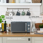 Load image into Gallery viewer, Russell Hobbs Inspire 17 Litre Grey Manual Microwave
