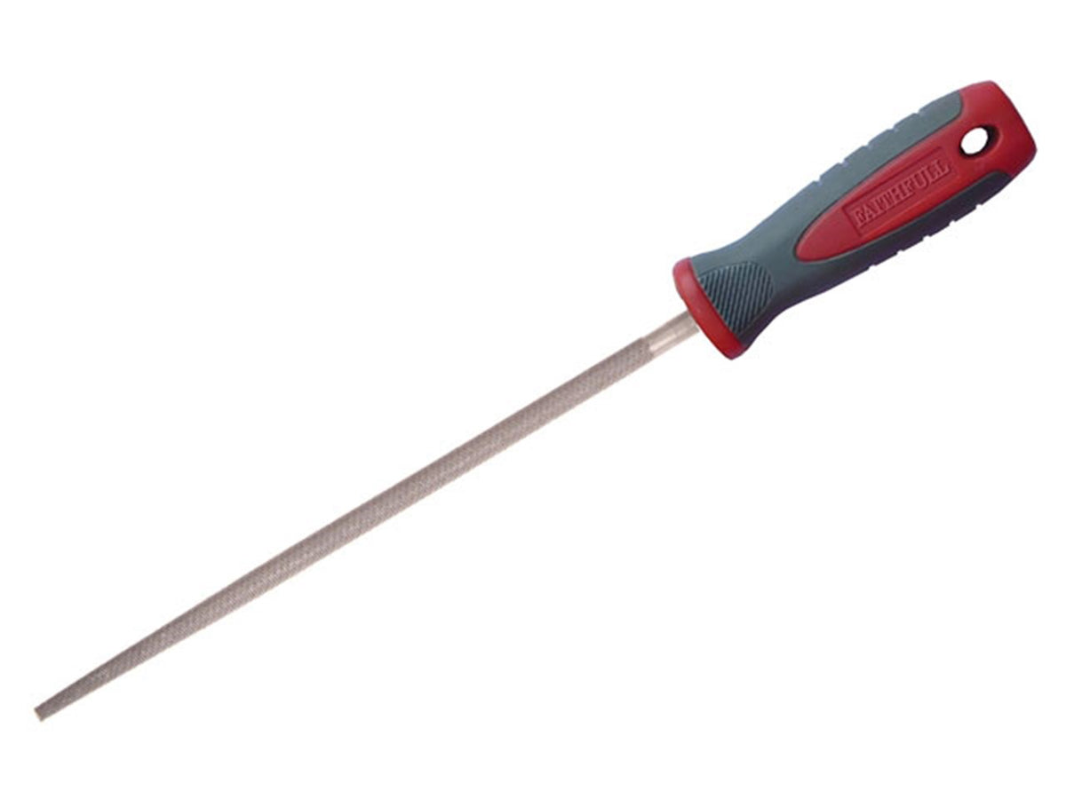 Faithfull 200mm Round Second Cut Engineers File with ergonomic handle, double-cut teeth for precision filing – Kean’s