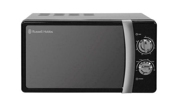 Russell Hobbs 17L 700W compact solo microwave with 5 power levels and defrost function – available at Keans Claremorris.