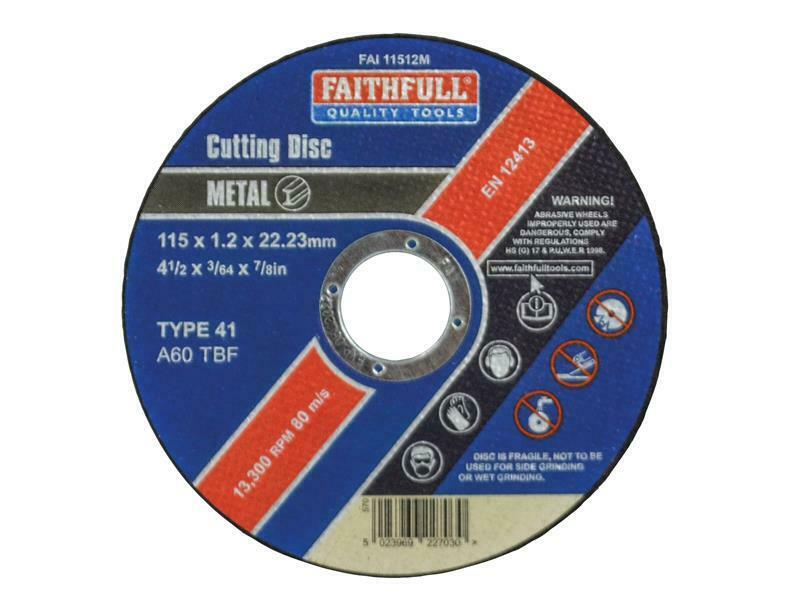 Metal Cut Off Disc 115x1.2x22.23mm, aluminium oxide, fibreglass reinforced, EN 12413 standard – Keans Claremorris