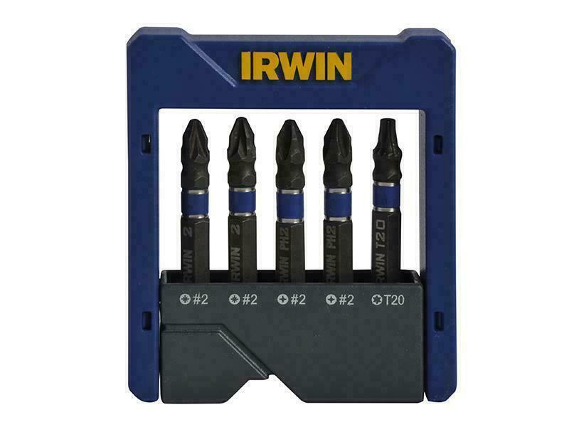 Impact Screwdriver Pocket Bit Set of 5 Pozi, Phillips, Torx bits in ABS case, heavy-duty steel, Keans Claremorris