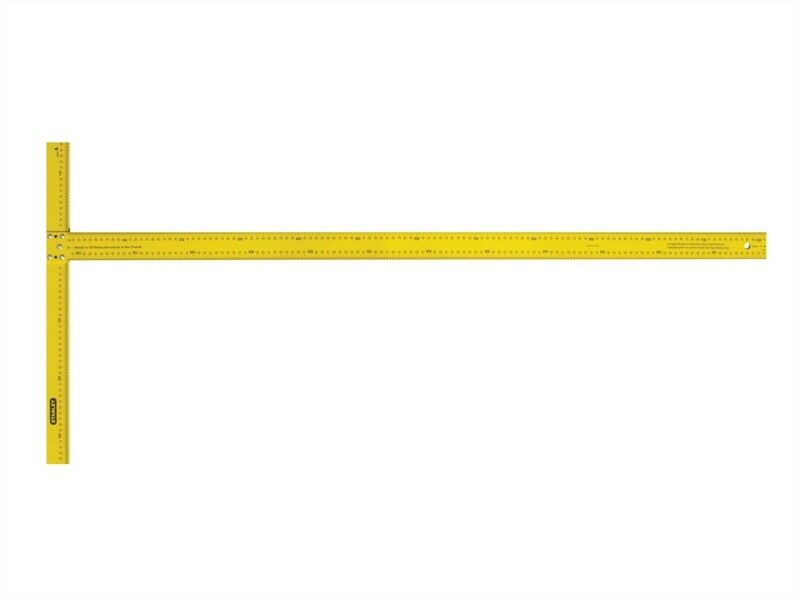 Stanley Metric Drywall T-Square 1220mm with black markings and notched head for 4in cuts – Keans Claremorris