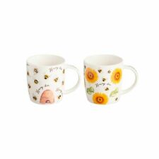 Price and Kensington Honey Bee mugs 340ml fine china with hand-painted bee and sunflower designs - Keans Claremorris
