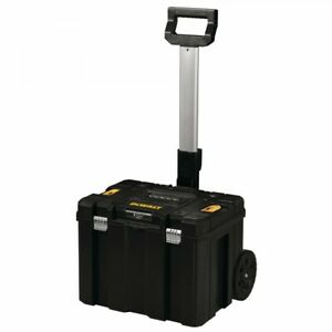 DeWalt TSTAK Mobile Storage with extendable handle, metal latches, 7in wheels, large capacity toolbox – Keans Claremorris