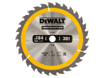 DeWalt 165mm 30T circular saw blade for metal and aluminum cutting, general purpose, available at Keans Claremorris.