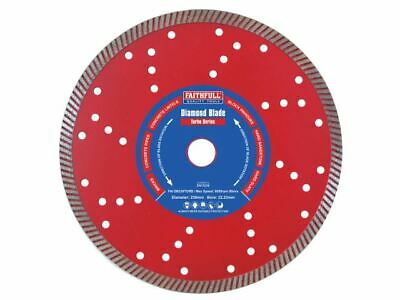 Faithfull Turbo Cut Diamond Blade 230x22mm, turbo rim, 10mm segments, wet/dry cutting, durable, from Kean’s Claremorris –