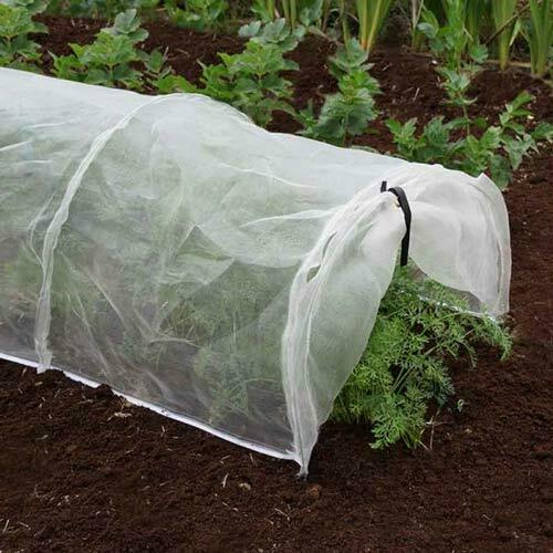 Grozone Micromesh Tunnel white polythene plant cover, 40x50x310cm, temperature control, Keans Claremorris