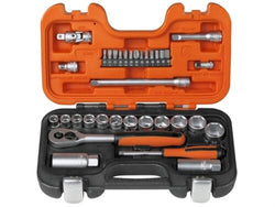 Bahco 3/8" Sq Drive 33-Piece Metric Socket Set with chrome vanadium sockets in durable polypropylene case – Keans Claremorris