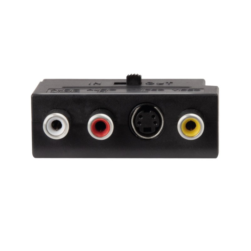 Video Adapter SCART 21 pin male to 3 RCA female + S-VHS female with switch – Keans Claremorris