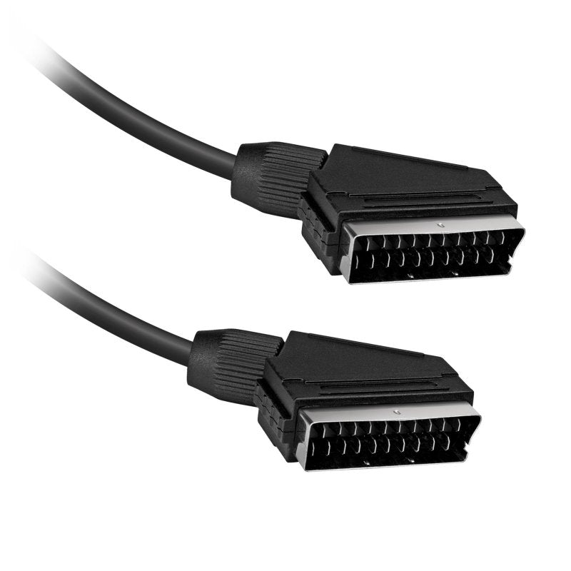 Scart cable 21 pin black color, length 1,5 m