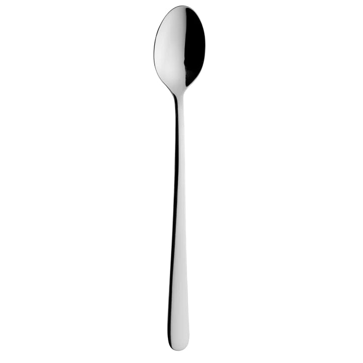 Set of 4 durable 18/0 stainless steel latte spoons, classic design, dishwasher safe, ideal for coffee – Keans Claremorris.