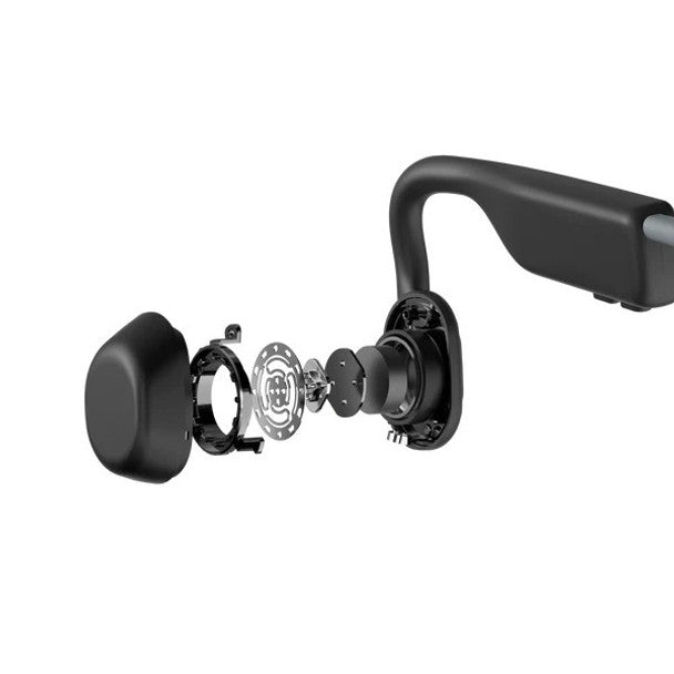 Shokz OpenMove Elevation Grey wireless bone conduction headphones, lightweight and durable – available at Keans Claremorris.