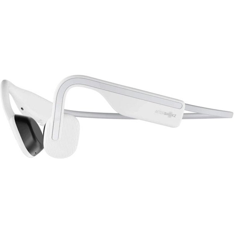 Shokz OpenMove Elevation White bone conduction headphones, lightweight, sweatproof, Bluetooth 5.1, available at Kean’s
