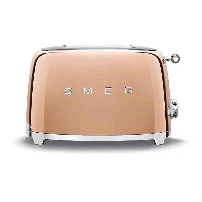 SMEG Rose Gold 50s Style Two Slice Toaster
