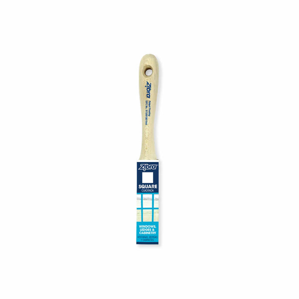 Zibra 1" Square Paint Brush with firm bristles for smooth finish on windows, ledges, doors – available at Keans Claremorris.