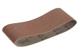 Faithfull Aluminium Oxide Cloth Sanding Belts 533x75mm Medium Grit, 3 Pack, durable bi-directional belts from Kean’s