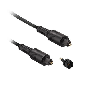 Fiber optic cable Toslink Male to Toslink Male connectors, cable length 3 m + adaptor jack 3,5 mm Toslink