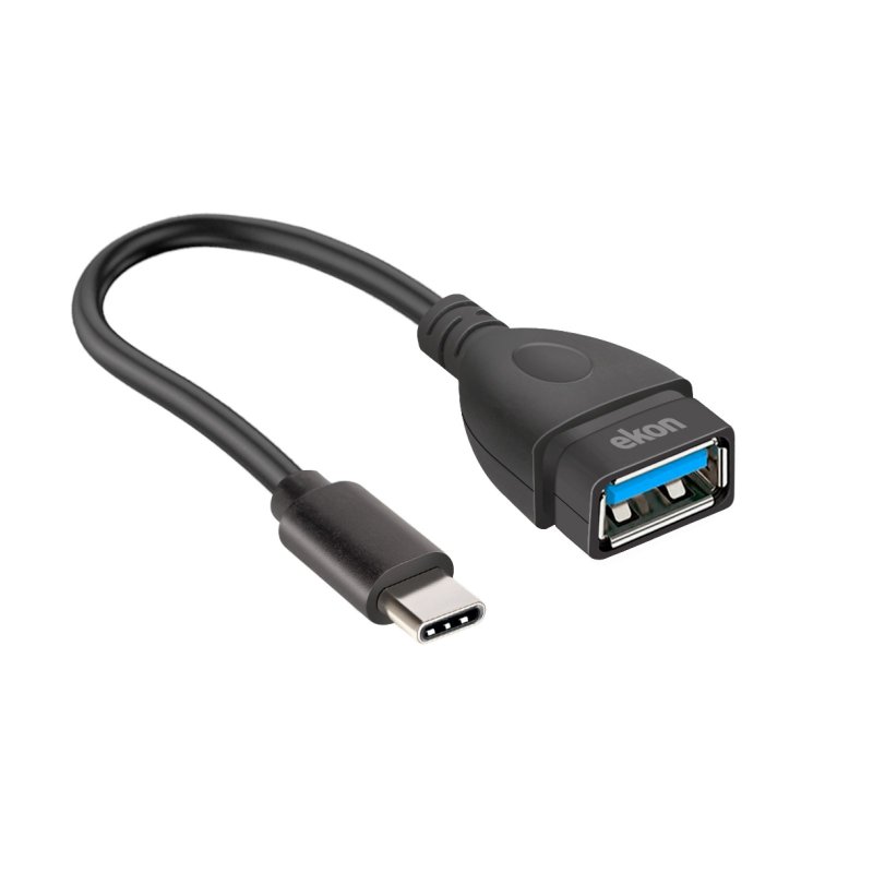 Adapter USB - TYPE C FM 0,10 mt, white color