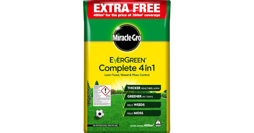 Evergreen Complete 4 in 1 Feed Weed Mosskiller for 400m2 lawn, kills weeds, controls moss, feeds and protects lawn - Keans