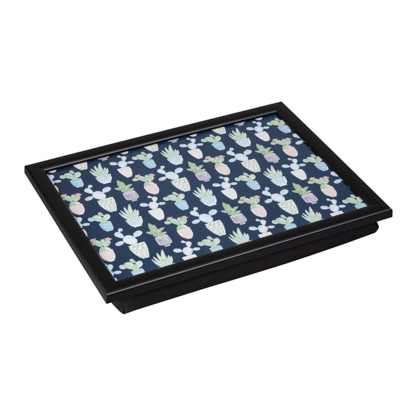 Denby Cacti Laptray with black edge, 44x33cm, heat resistant to 60°C, wipe clean, ideal for meals or laptops – Keans