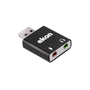 Audio Adapter USB M - 2 Jack 3,5 MM F, black color