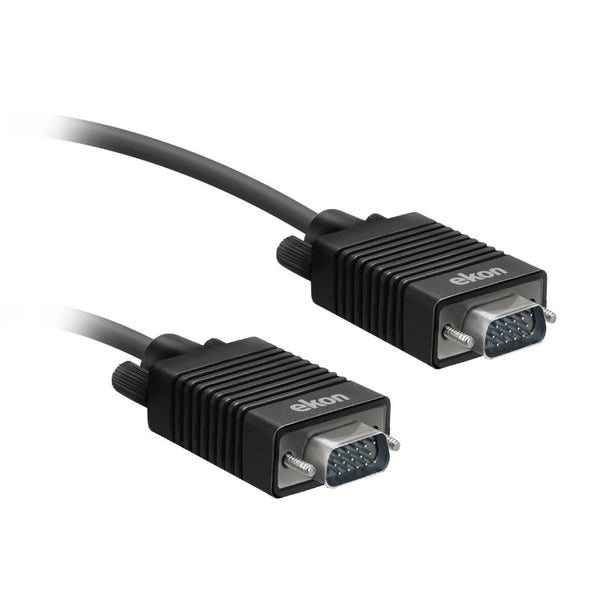 Black 1.5m VGA cable 15 pin male to male, PVC jacket, video connector – Keans Claremorris